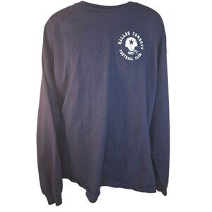 Dallas Cowboys Mens XL Navy Long Sleeve T-Shirt  Authentic Apparel 100% Cotton